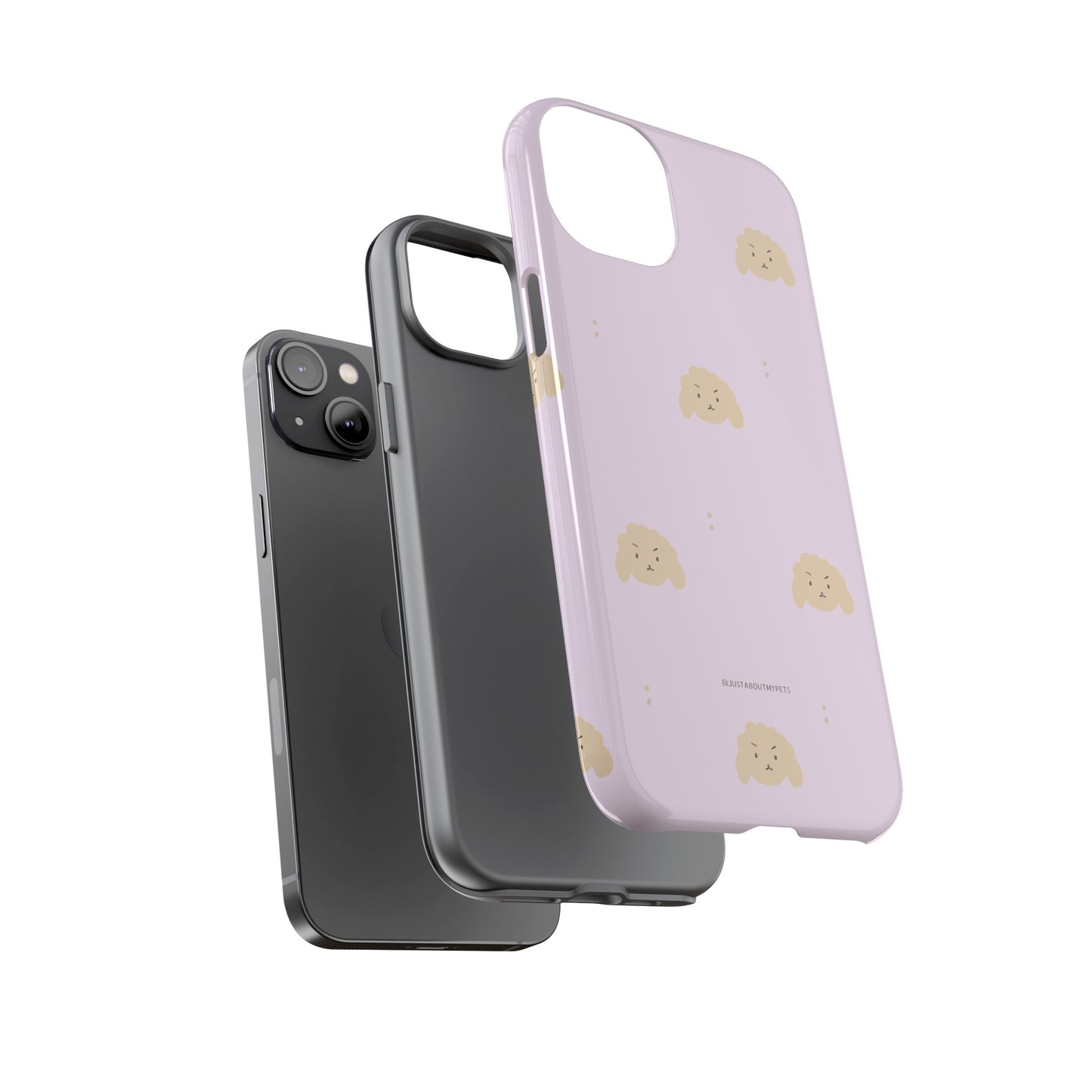 Delightful Lavender Poodle iPhone Case