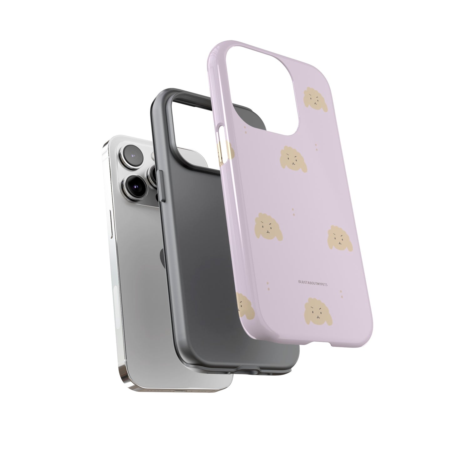Delightful Lavender Poodle iPhone Case